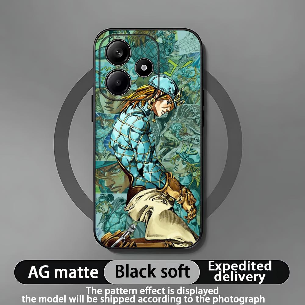 

JOJO Steel Ball Run Phone Case For Xiaomi Redmi Note 14 13 12 11 Pro Plus S 5G 14C A3 Soft Black Phone Cover Redmi Note14Pro5G