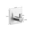 5Pcs Stainless Steel Adhesive Hooks Heavy Duty Wall Hooks Waterproof Towel Coat Hangers for Bathroom Kitchen