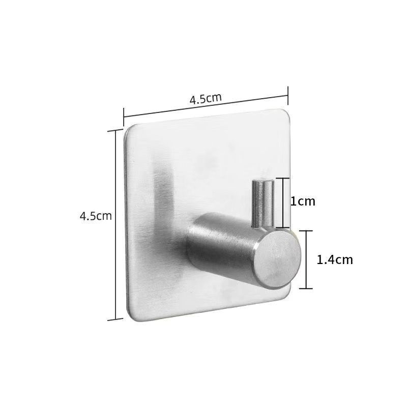 5Pcs Stainless Steel Adhesive Hooks Heavy Duty Wall Hooks Waterproof Towel Coat Hangers for Bathroom Kitchen