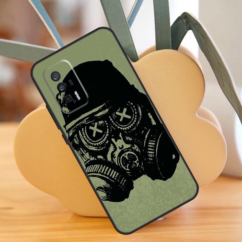 Gas Mask Case For Xiaomi 13T 11T 12T Pro 13 14 Ultra 12 Lite POCO F6 F5 X6 Pro M6 X3 X5 M5s F3 Cover