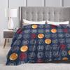 DBZ Symbols Blankets Fleece Spring/Autumn Portable Warm Throw Blankets for Sofa Travel Plush Thin Quilt