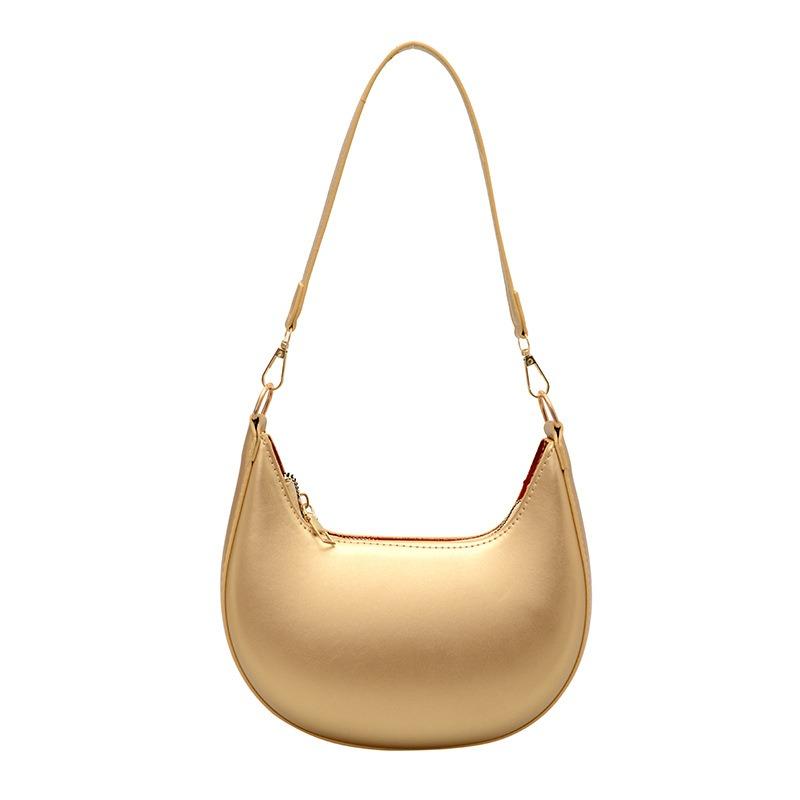 2025 New Women Luxury Shoulder Bags Large Capacity Pu Leather Half Moon Hobo Bags Travel Commuter Handbags