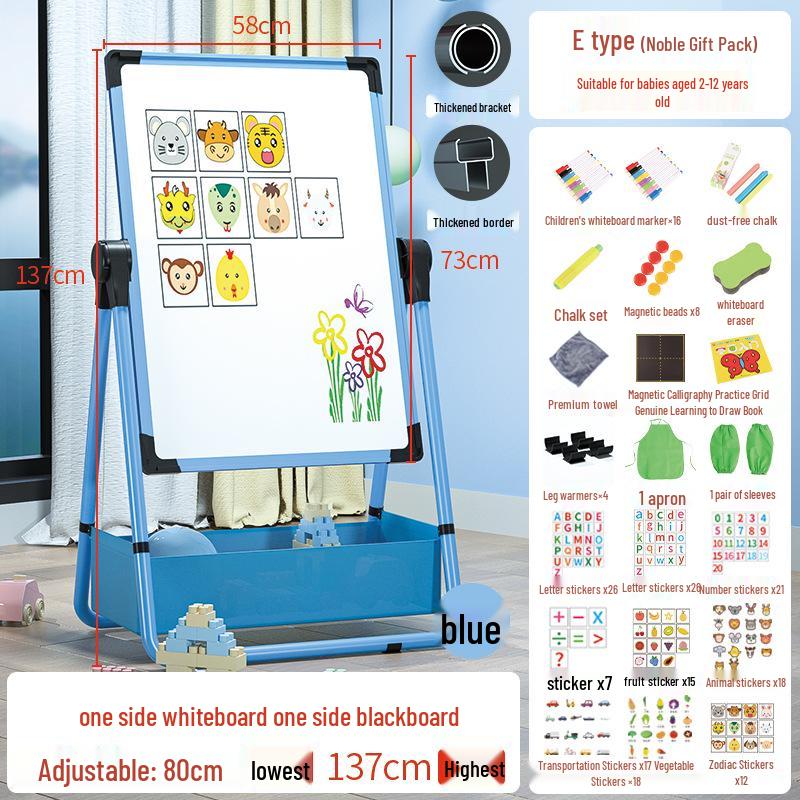 Foldable Double-Sided Magnetic Whiteboard with Mobile Stand for Home, Children's Teaching, and Conferences