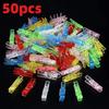 50PC Colorful Mini Photo Clip Transparent Colorful Acrylic Decoration Clip 3.5 Christmas Decoration Light String Clip