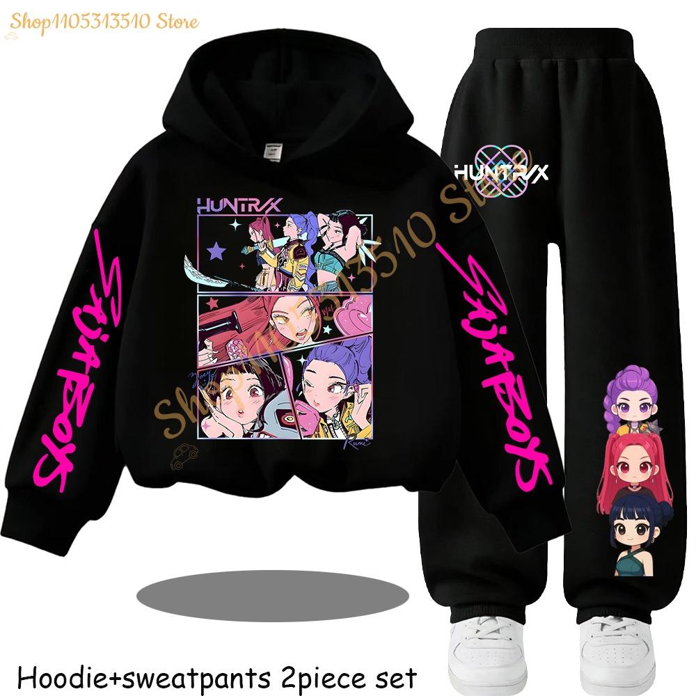 Huntrx Mira Rumi Zoey Kawaii Pullover Sweatshirt Anime Trainingsanzug Cartoon Mädchen Junge Kinder Kleidung Unisex Sets Kinder Kapuzenpullover