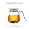 SAMADOYO Heat-Resistant Glass Teapot with Aluminum Lid