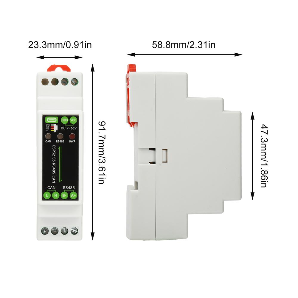 ESP32-S3 Industrial Control Board 1-Channel Wifi Bluetooth Relay RS485 CAN Communicator Type C for Automation And IoT