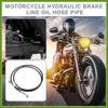 55.12" Length 10mm ID Motorcycle Hydraulic Brake Line Oil Hose Pipe Stainless Steel Braided Cable for ATV Motocross Sport Bikes Street Bikes Black