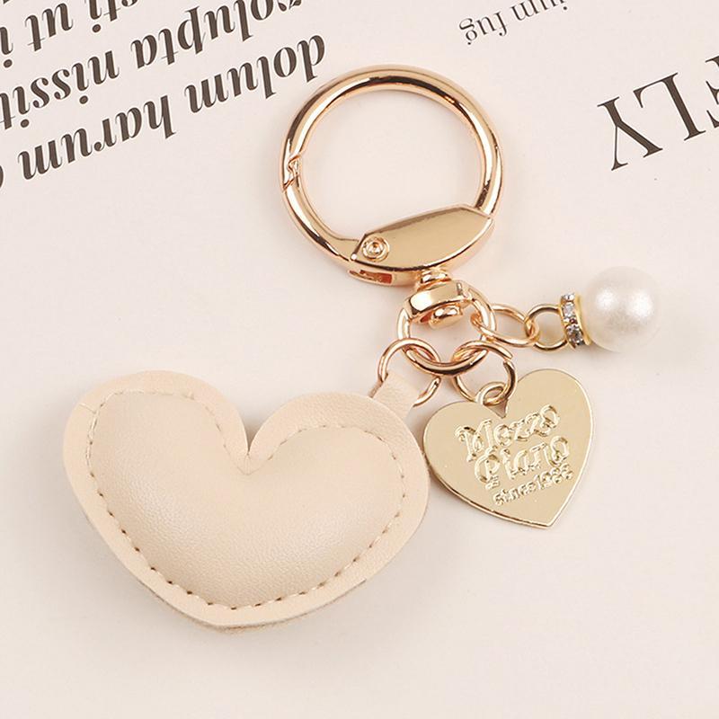 Cute Heart Keychain Phone Bag Backpack Charm Accessory Car Keychain Creative Schoolbag Pendant