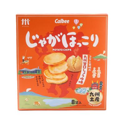 Dulces Jaga Hokkori Kyushu Sabor Salsa de Soja Dulce 144g x 8 [Calbee] (bolsas de 18g)