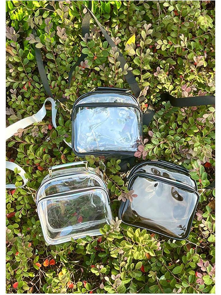 Transparent PVC Single Shoulder Crossbody Bag - Simple Women's Jelly Doll Bag