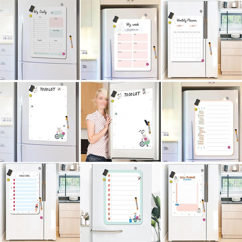 Shopping Magnet Board Sticker Weekly Calendar Fridge