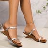Fashion Summer New Women's Shoes Outdoor High Heels Comfortable Beach Fashion Designer Transparent Sandals Female Slides Pumps