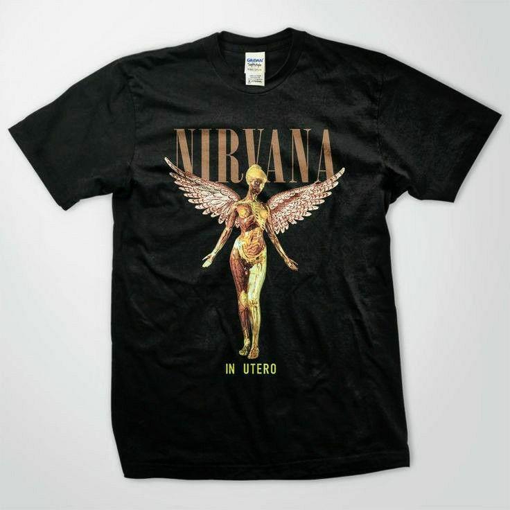 26 Nirvana T-shirt Angelic Black Unisex T-Shirt XL