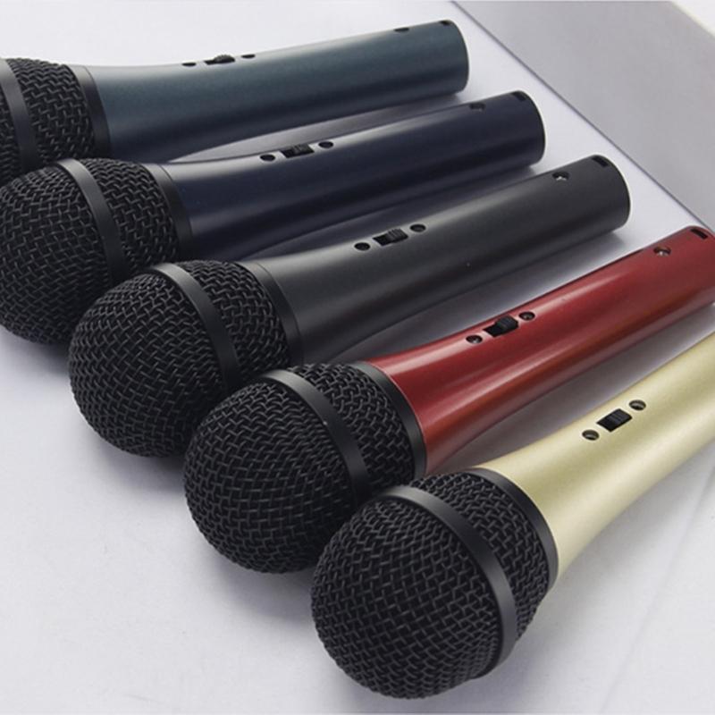 Dynamic Supercardioid XLR Corded Vocal Microphone Stage Karaoke Handheld Mic for Professional Metal Housing Body