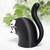 Estatua de Gato Linda Impresa en 3D Pequeña Figura de Gato con Cabeza Inclinada para Decoración de Mesa de Oficina en Casa Estante de TV Estantería