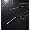 Sterling Silver Open Circle Y Lasso Necklace for Women