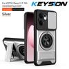 KEYSION Magnetic Phone Case for OPPO Reno13 Pro 5G Reno13 F 5G Slide Camera Protection Upright Kickstand Ring Shockproof Cover