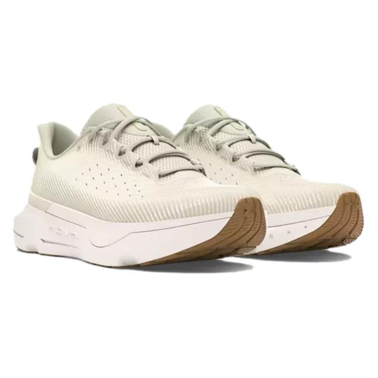 Under Armour Men's UA HOVR Infinite Pro Silt White Quartz Running Shoes 3027190-200