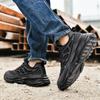Men Summer Sneakers Breathable Lightweight Mesh Steel Toe Safety Shoes Men, Anti Smash, Puncture Proof, Work Boots, Industrial Construction Sneaker