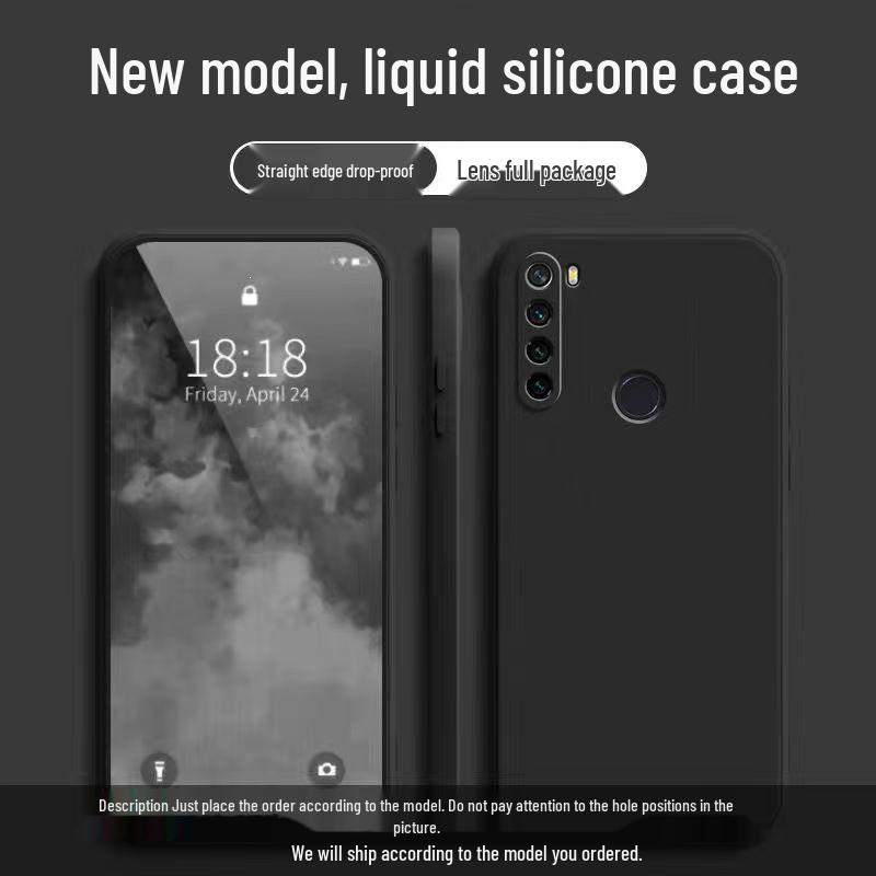 Redmi Note 8 Solid Color Liquid Silicone Anti-drop Case