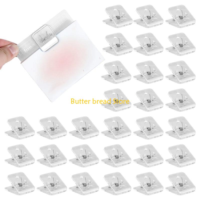 W89C Acrylic Square Clips Compact Design Secure Grip Photo Display Home Office Essential Suitable for Files Cards Stationery