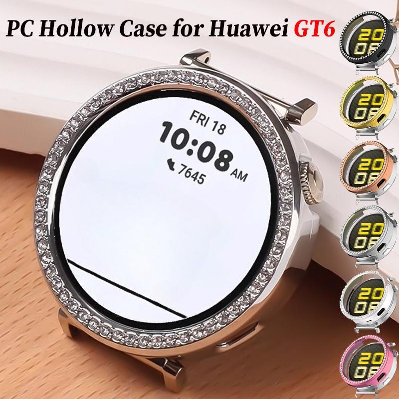 Bling PC Hohlgehäuse Rahmen für Huawei Watch GT6 Diamant Kristall Stoßstangen Schutz für Huawei Watch GT6 41mm Hülle Zubehör