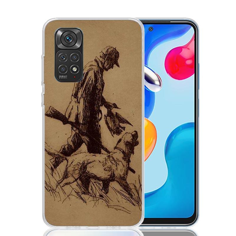 Hunter Dog Hunting Phone Case For Xiaomi Redmi Note 13 14 15 Pro Plus 12S 12 14S 11S 11E 10 10S 11 11T 5G 4G Cover Coque Redmi N