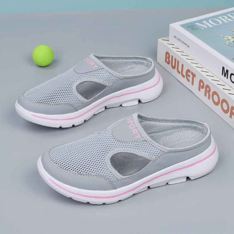 

Men s and Women s Fashion Shoes, Light Breathable, Couple Half Slippers, Outdoor Relaxation, Designer Men s Mules, Summer Plus Size 48 35 світло-сірий колір
