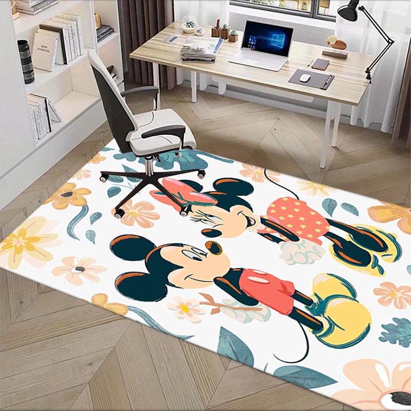 Office Rug Mickey Mouse, Minnie Mouse theme 3D Printed Anti-Slip Rug-Machine Washable for Living Room