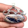 Anhänger Sodalith Silber Edelstein Schmuck Handarbeit vergoldet Sterling Natur