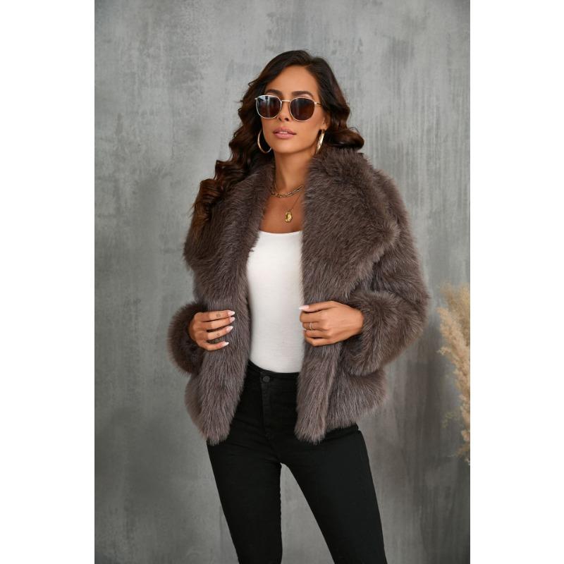 Faux Fur Coat Short Fashion Fox Fur Fluffy Plush Women's Clothing