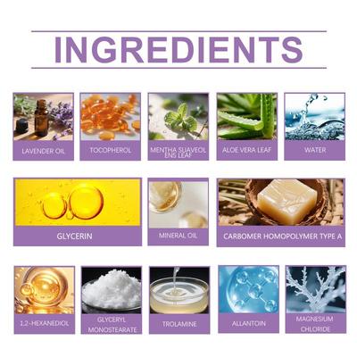 Lavendel-Magnesium-Creme Beruhigende Muskelverspannungen Verbessert die Schlafqualität Feuchtigkeitsspendend und nährend für die Haut Massage Körpercreme