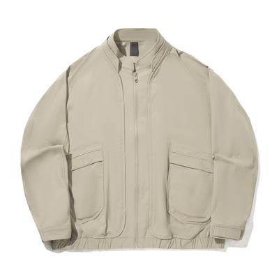 Li Ning X Jackie Chan Kollaboration Kung Fu Serie Bequeme Lässige Schlichte Lockere Sportjacke Herrenjacke Dunkelgrün AFDV769-4