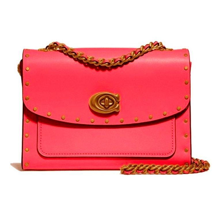 

Coach Parker 18 Turnlock Leather Chain Shoulder Crossbody Bag Women bags Cherry-Blossom-Pink 29389-B4OD Basic Set (Bag+Dust Bag)