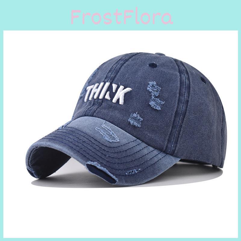 Embroidered Tark Letter Classic Outdoor Baseball Cap With Washed Finish Vintage