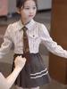 Girls' Pleated Skirt JK Uniform Set - 2025 Fashionable Academy Style for Spring & Autumn
