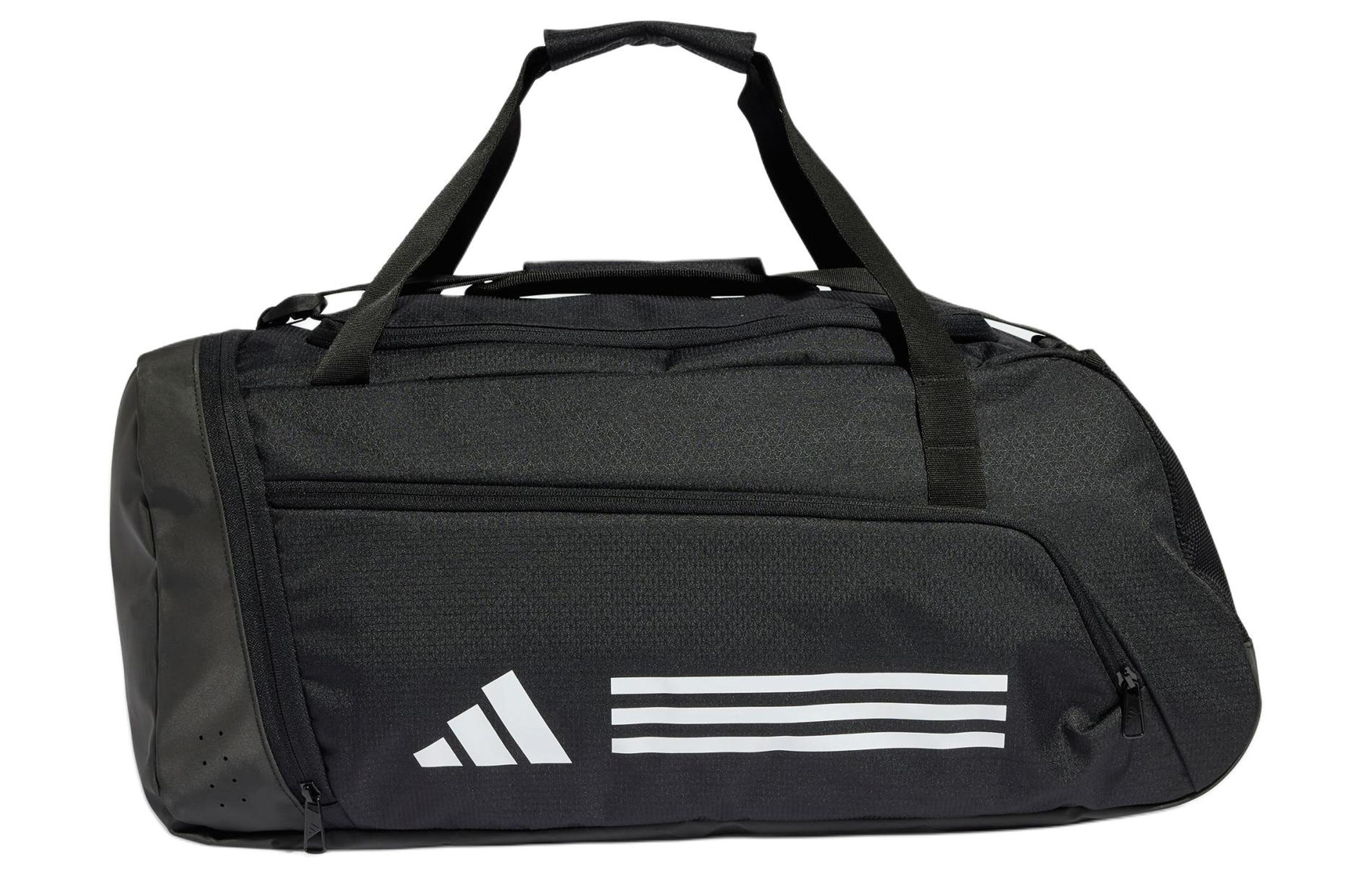 Adidas Essential Recycled Material Handbag Gym Bag Large Unisex Black & White IP9863