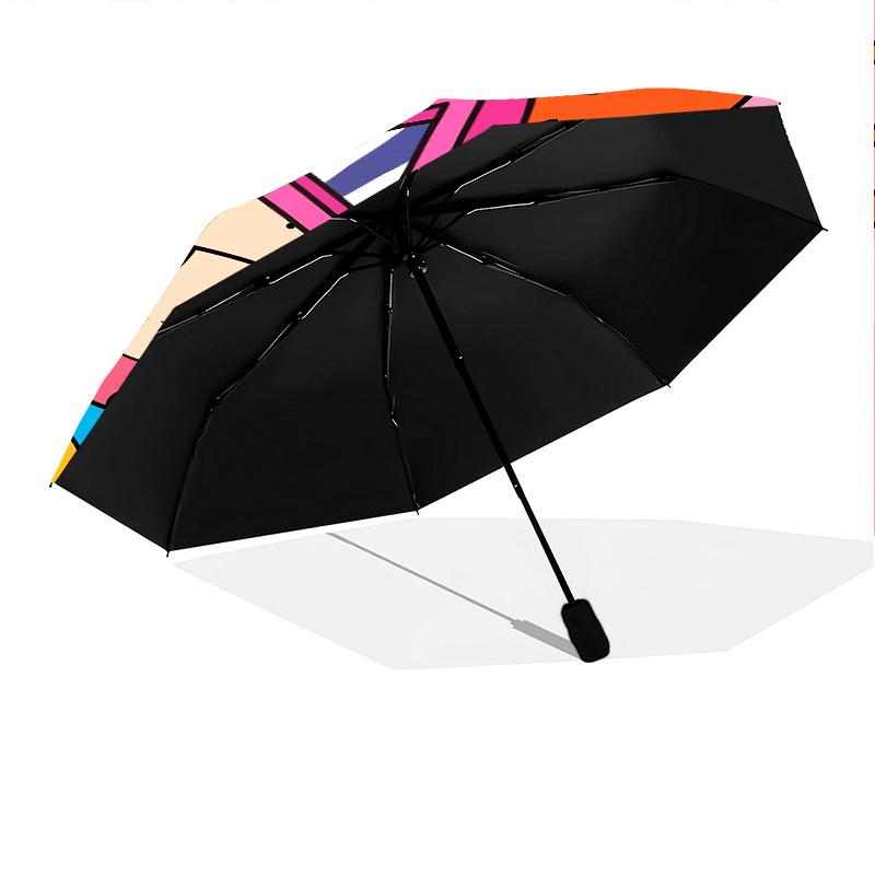 Rugrats pattern, automatic folding umbrella, portable and foldable design, 8 ribs, a Christmas or birthday gift.