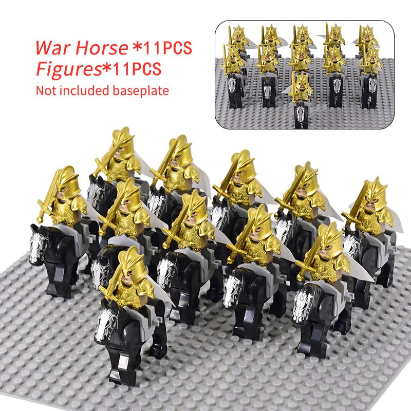 MOC Thrones Golden Armor Warrior Guard Jaime Lannister Barristan Selmy Meryn Trant Building Blocks Mini Action Figure Toys