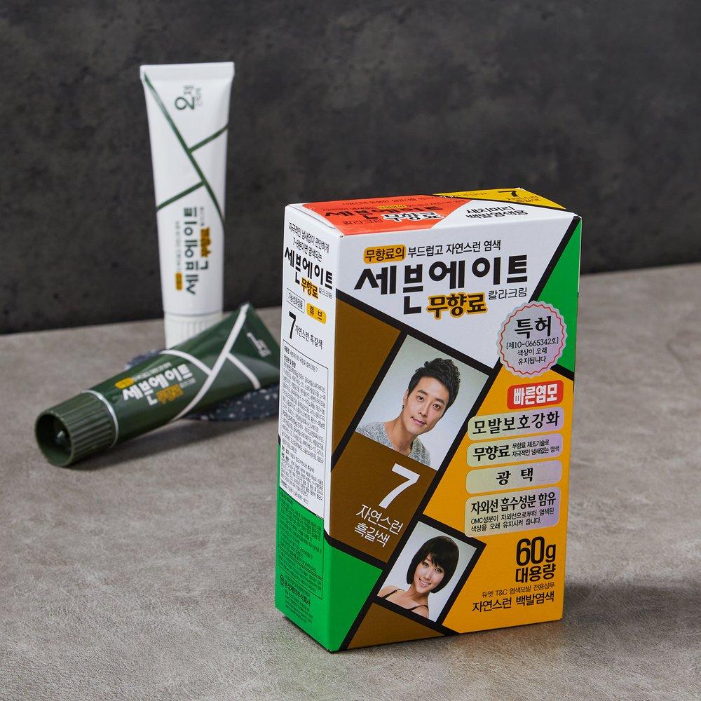 

[DongSung Seven Eight] Unscented No. 7 Natural Black Brown Hair Dye (60г)
