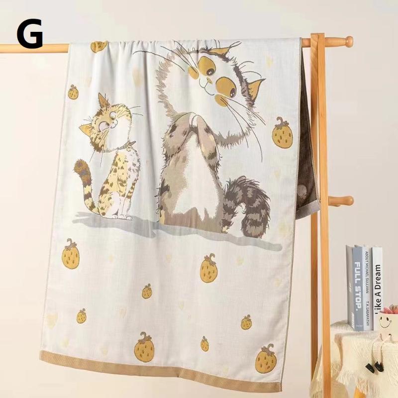 Large Gauze Towel, Thick And High-Quality Fabric (80*160Cm), 4-Layer Woven Towel, Good Water Absorption Excellent Breathability