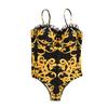 Women Sexy One-Piece Lace Print Jumpsuit Beachwear Swimwear Push-up Bikini