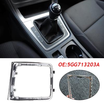 Gear Shift Knob Lever Gear Stick Frame Bracket Circle Shift Knob Chrome For VW Manual Golf 7 7.5 Golf R Left Driver 5GG713203A