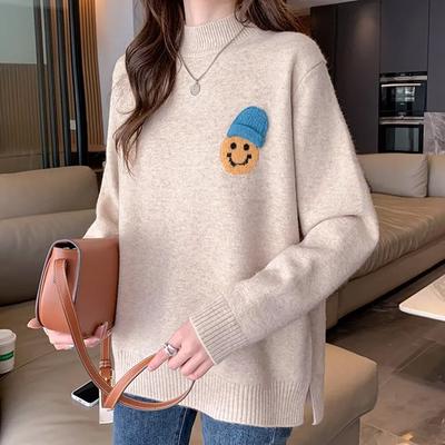 Sweater for Women Autumn Winter Thickened Pullover Warm Knitted Stretchy Long Sleeve Oversize Jumper Tops