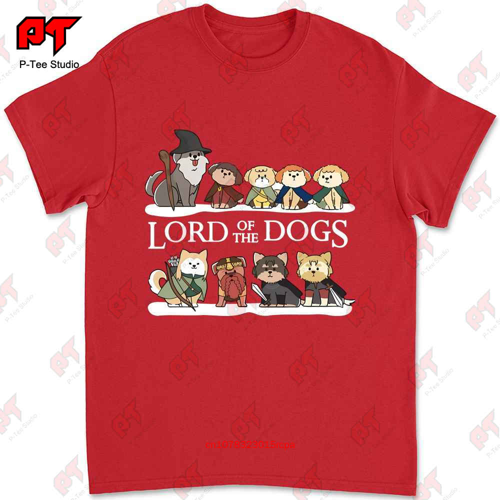 Lord Of The Dogs T Shirt Funny Nerd Tee Rings Lotr Cute Tolkein Present Gift 4ANV S
