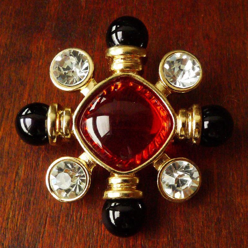 

Старинная дворец антикварная повторно гравированная цветная брошь сокровище цветной драгоценный камень жемчуг брошь свадебная вечеринка булавка