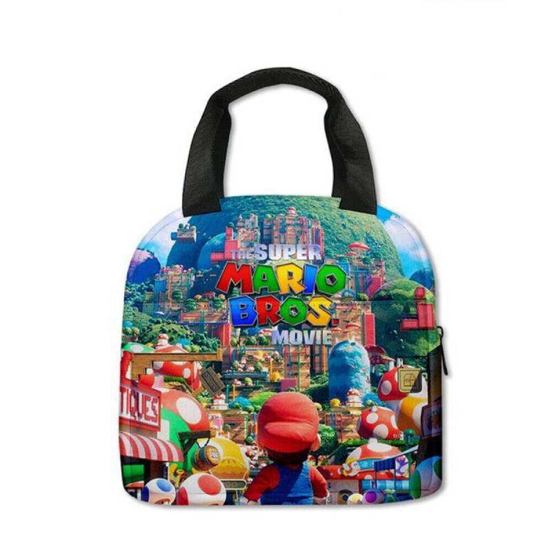 3d New Super Mario Lunch Bag For Kids, Portable And Stylish, Purple/blue/green Colors