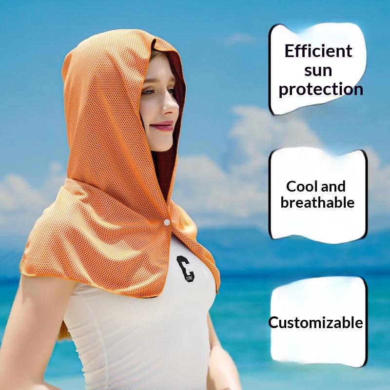 2026 Summer New Arrival Cooling Beach Shawl Sun Protection Breathable Uv Protection Sun Hat