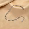 Minimalist Silver Color Link Bracelet for Women Stainless Steel Cuban Chain Bracelet Stackable Wrist Jewelry Waterproof